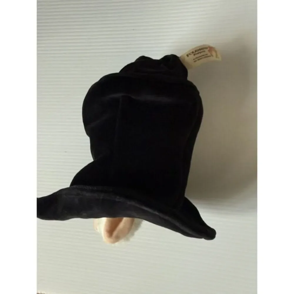 Folkmanis White Rabbit In Black Hat Hand Puppet‎ Peekaboo